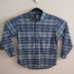 Brooks Brothers Men's Blue Plaid Shirt